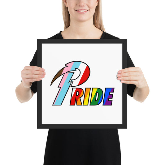 B Pride Bolt framed poster