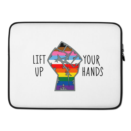 Lift Up Your Hands laptop sleeve 15”