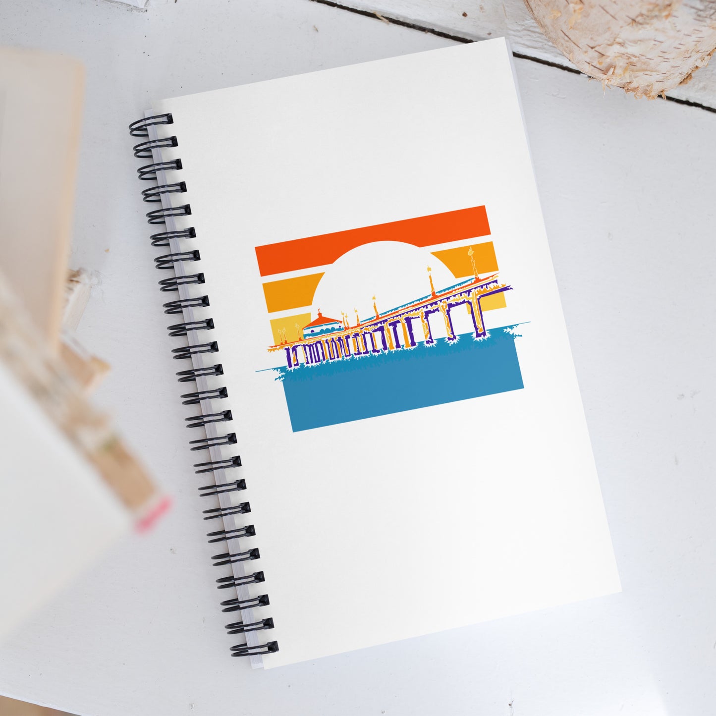 Manhattan Beach Pier spiral notebook