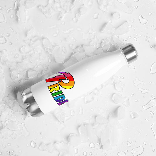 A Pride Black Bolt stainless steel water bottle