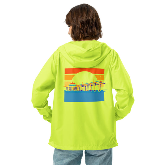 Manhattan Beach Pier unisex lightweight zip up windbreaker