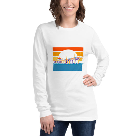 Manhattan Beach Pier unisex long sleeve tee